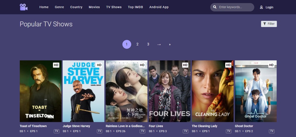 MoviesJoy Popular TV Shows page