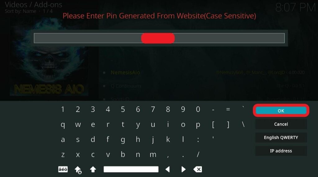 NemesisAIO enter Pine generated from website