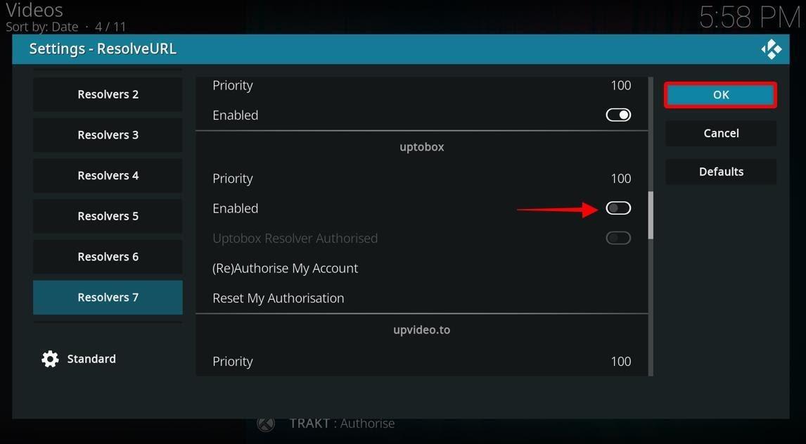 Save Reslover 7 Settings Kodi