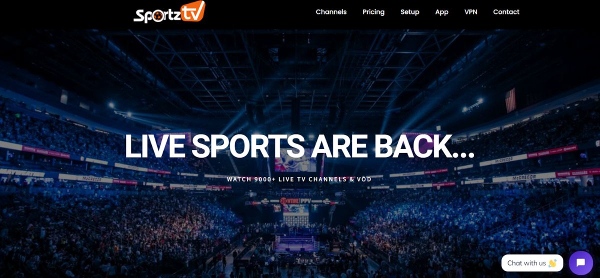 Sportz TV IPTV website