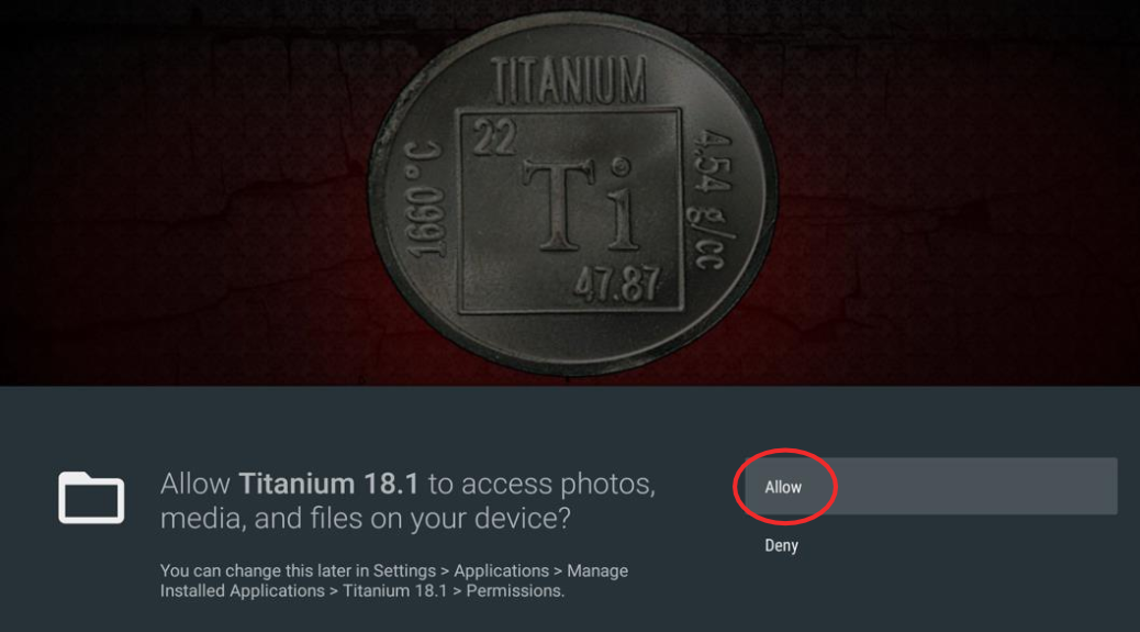 Titanium 18.1 APK app permission to files and folder