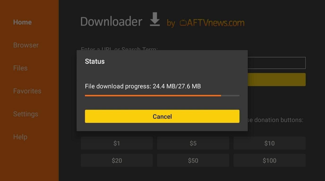 filelinked download status