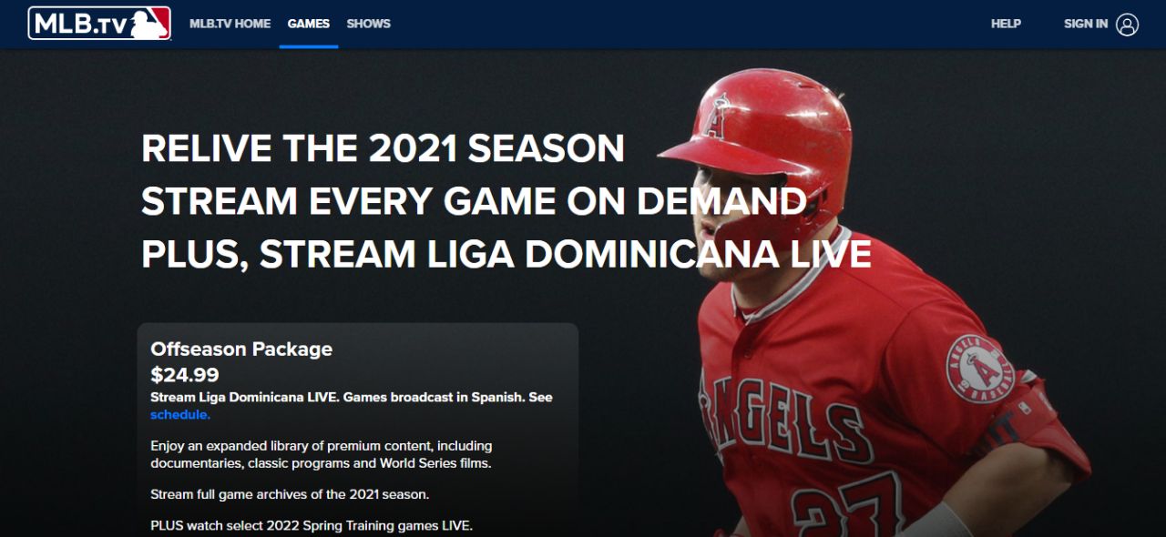 mlb tv homepage