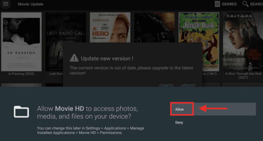 Click on Allow Movieshd