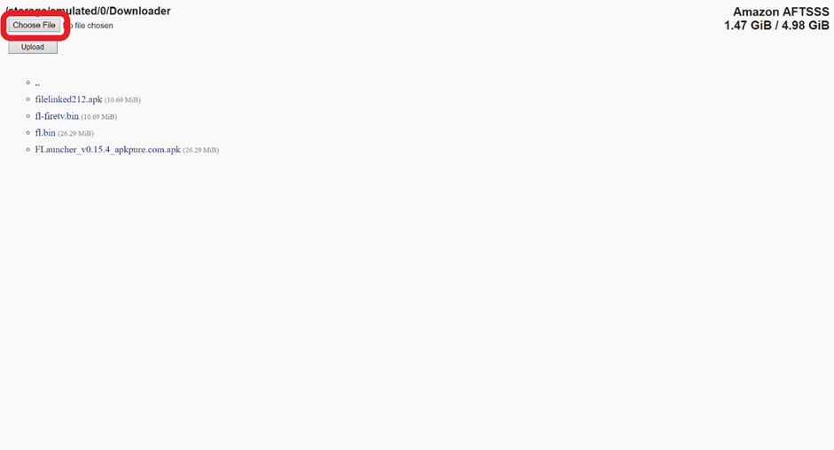Downloader Folders of your Firestick on your PC or Mac, click Choose File