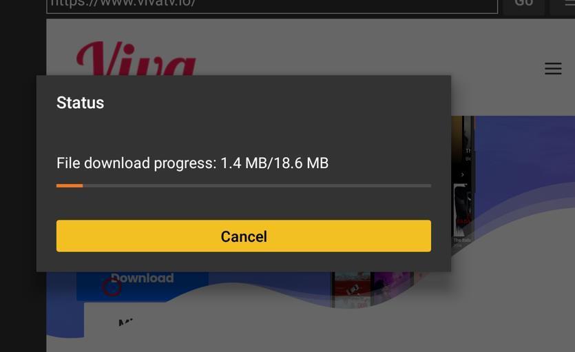 Downloading Status Viva TV