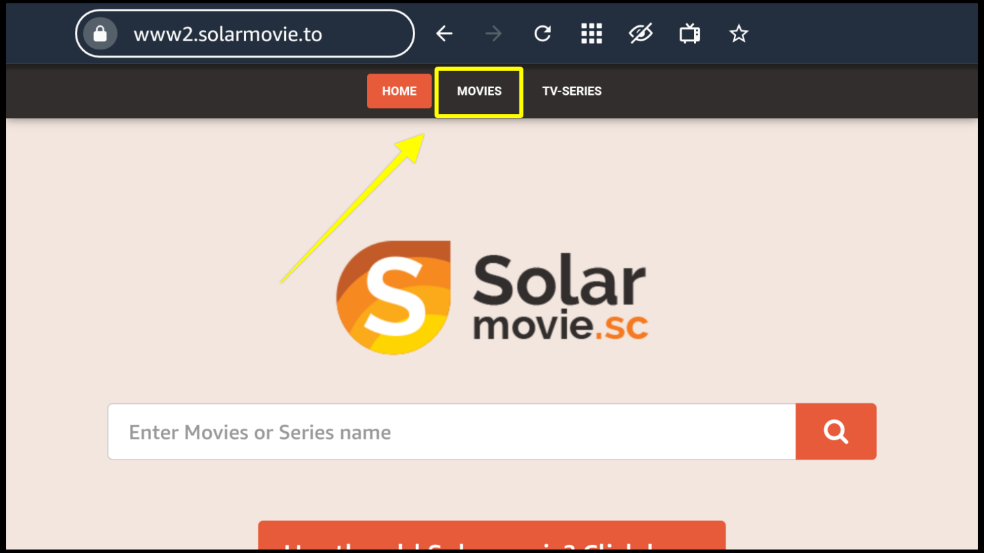 Movies option on SolarMovie