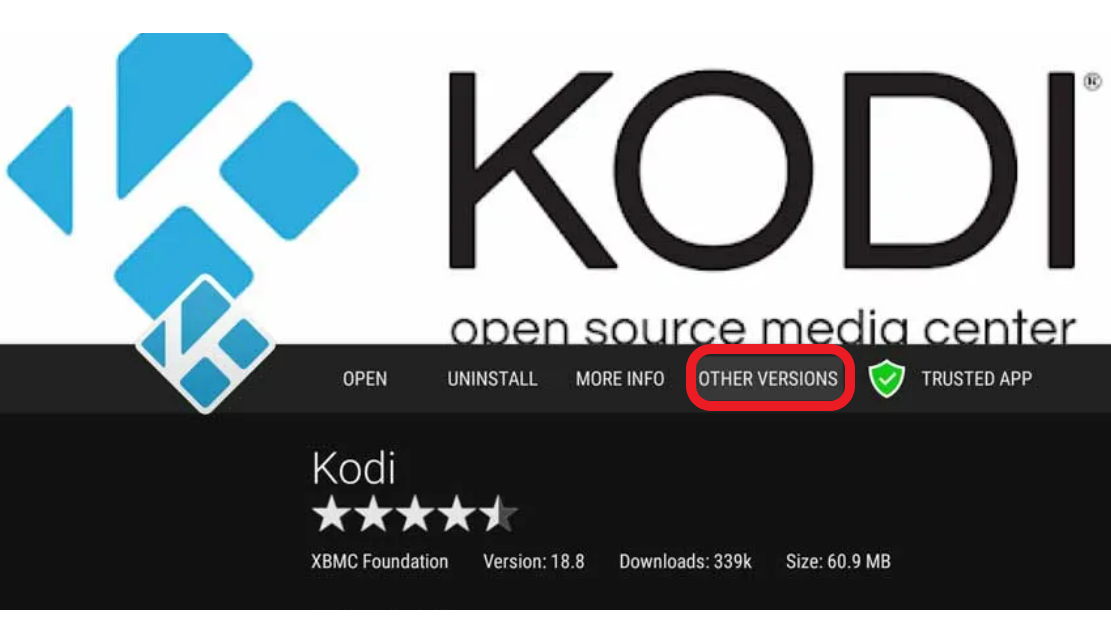 Other Versions Highlighted Kodi