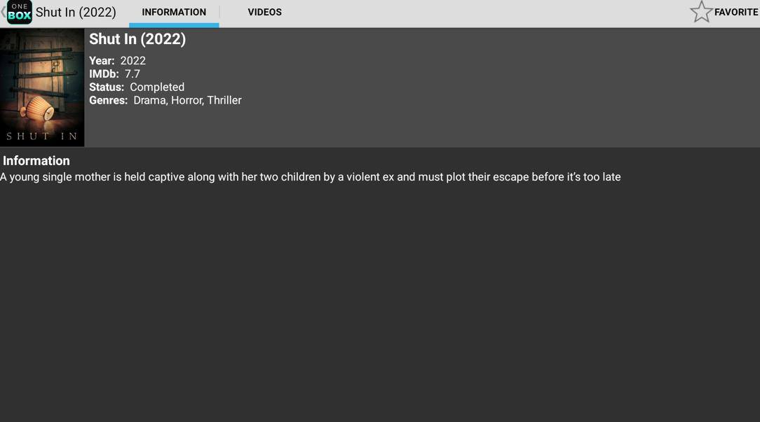 Shut In Movie Information One Box