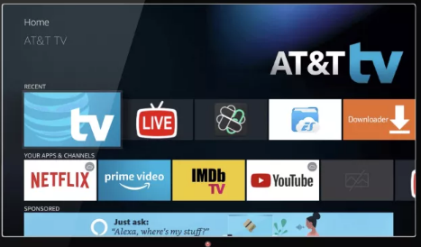 at&t tv interface