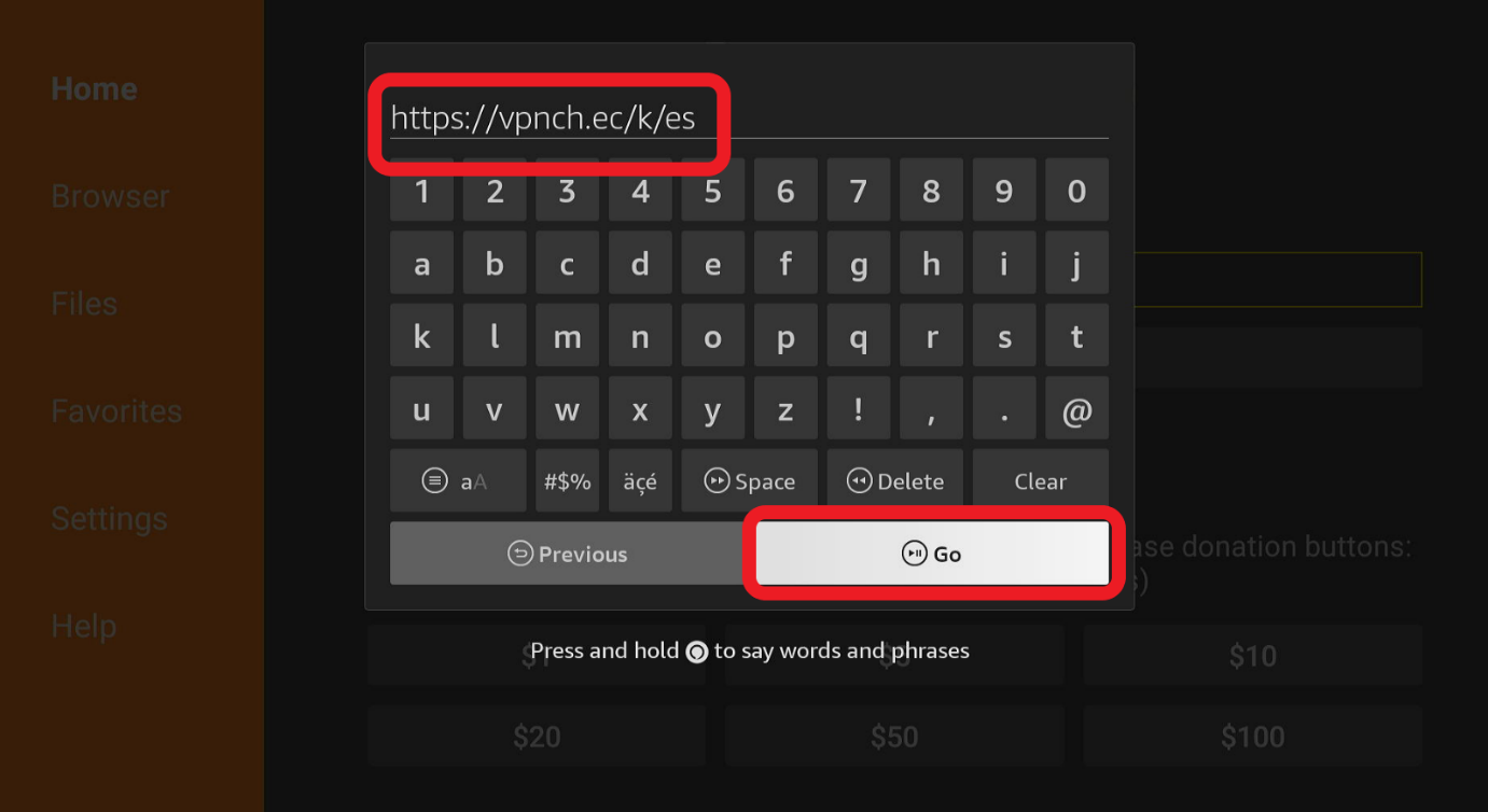 Downloader browser keypad type this ES explorer