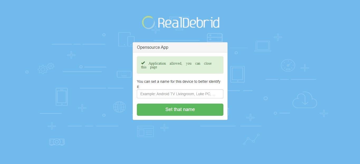 Real-Debrid connection notification