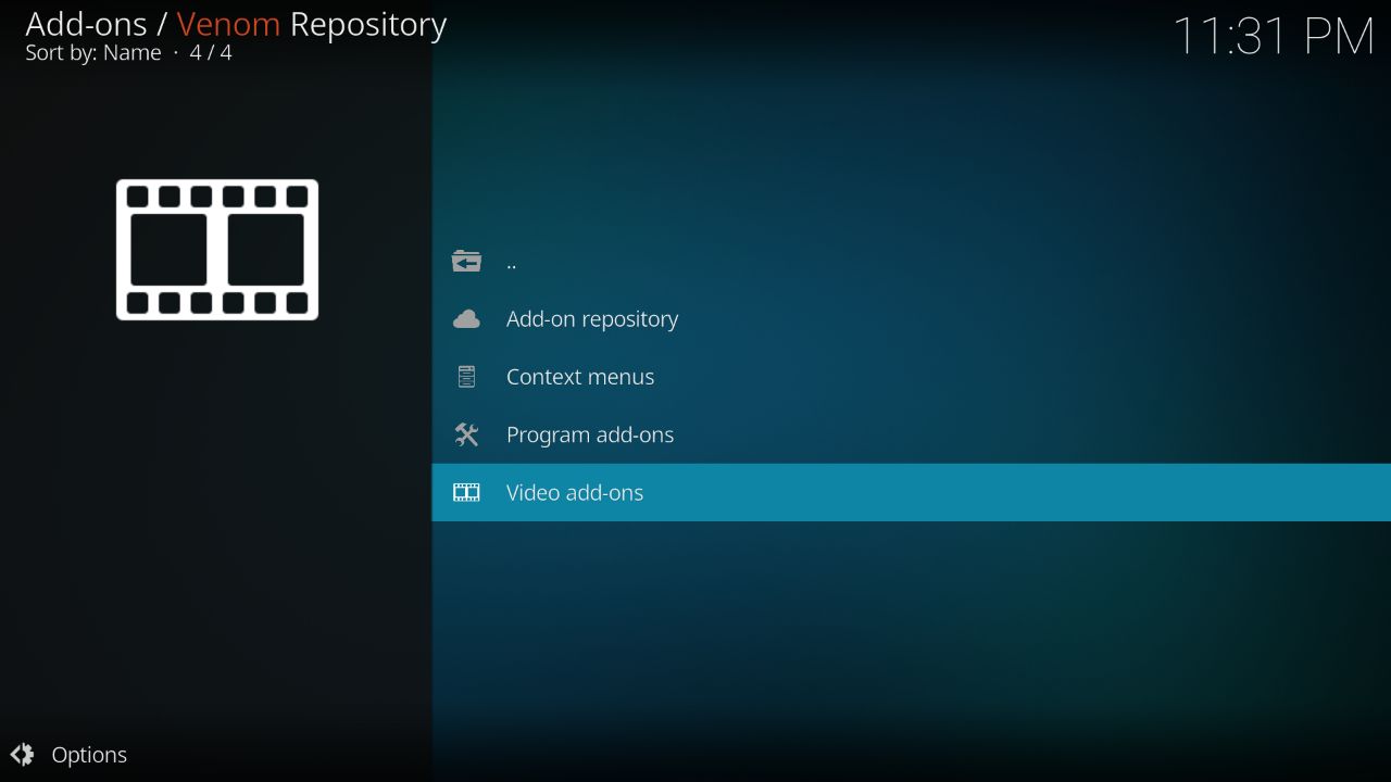 Select Venom Video Addon