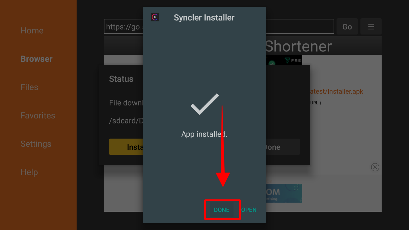 Syncler installed on Firestick